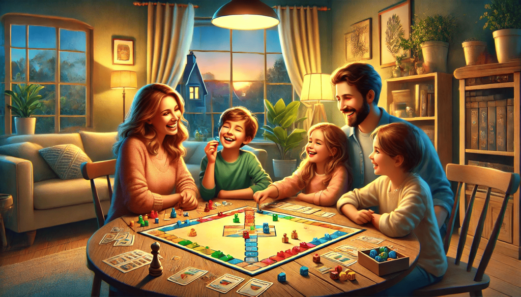 Jeu de carte en famille